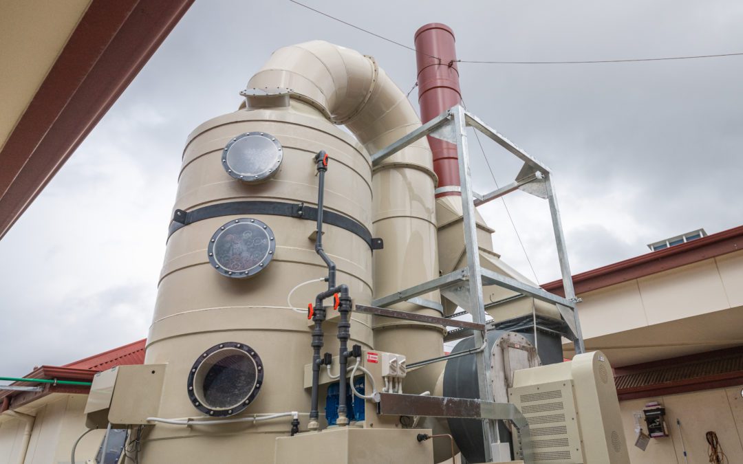 Counterflow Scrubber for Pollution Control